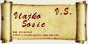Vlajko Šošić vizit kartica